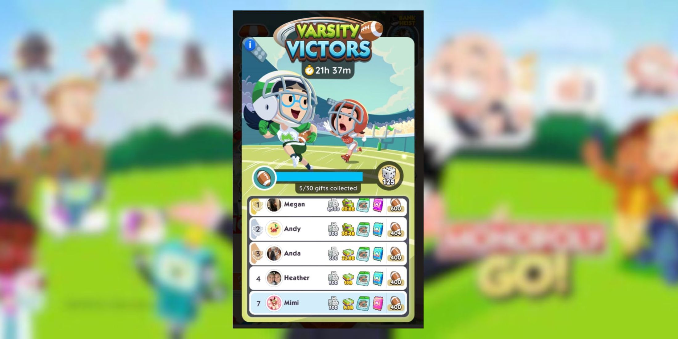 varsity victors monopoly go