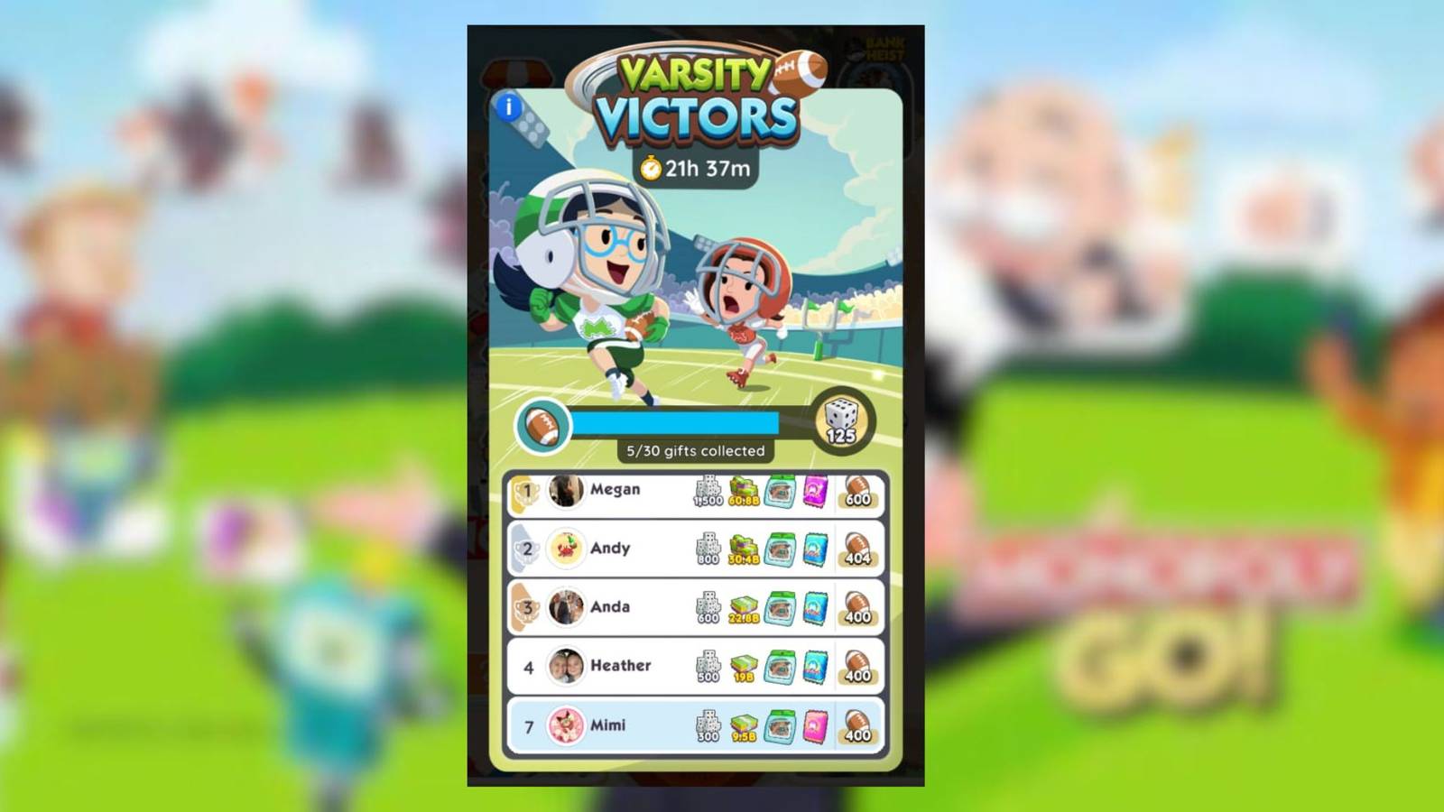 varsity victors monopoly go