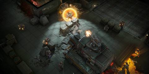 Combat against raiders with an automachine gun