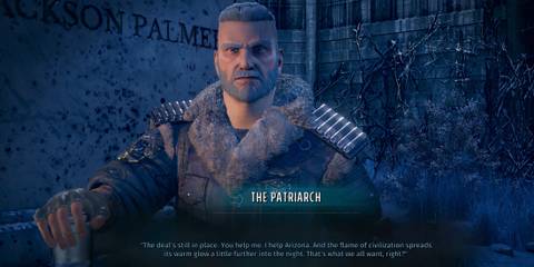Dialogue screen with The Patriarch