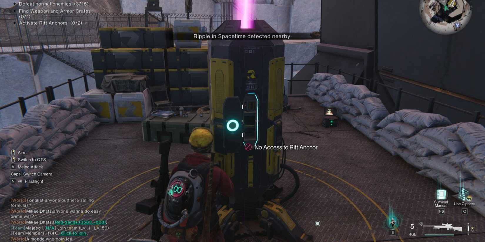 No Access to Rift Anchor