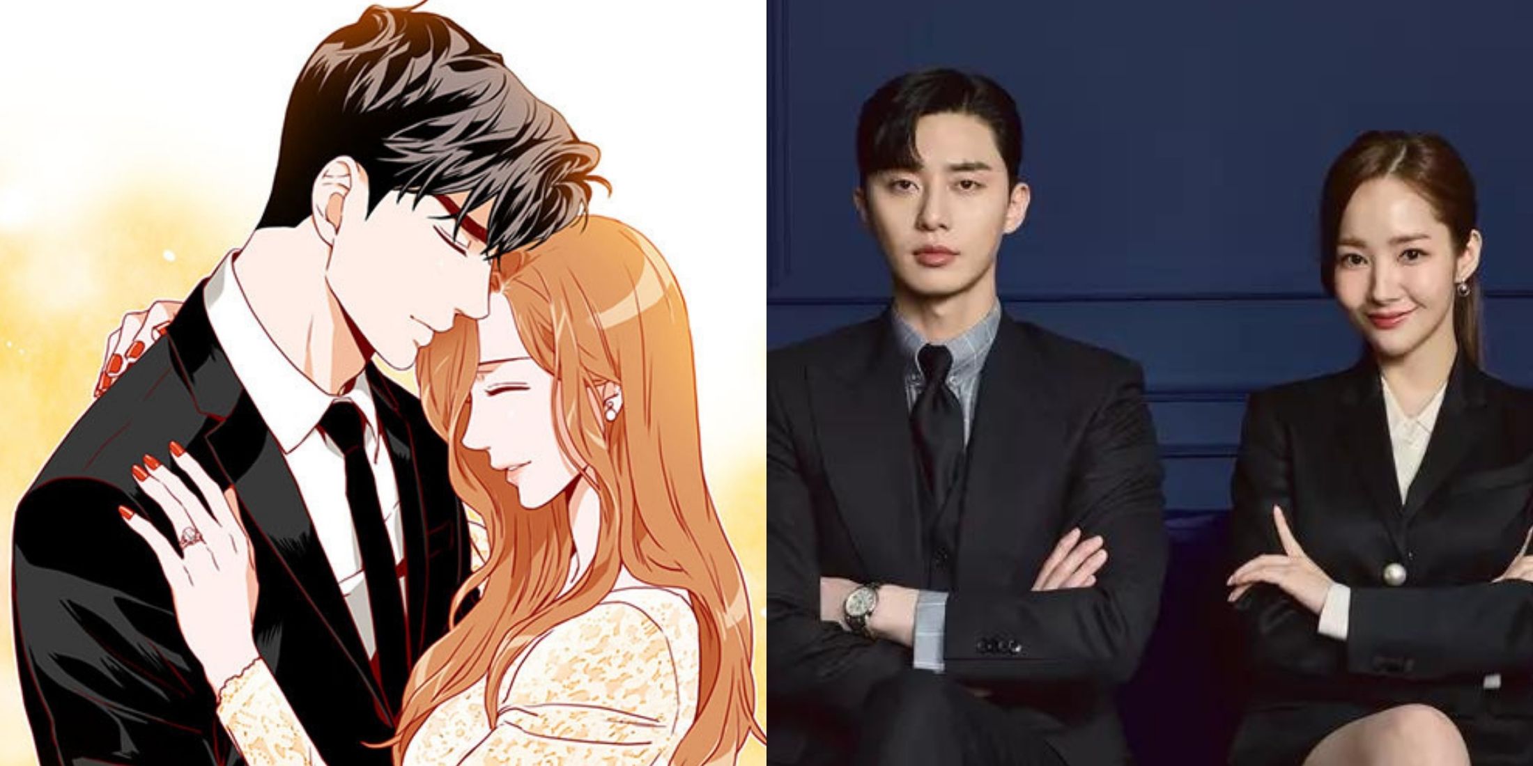 Kim Mi-so and Lee Young-joon in “What’s Wrong with Secretary Kim?” Manhwa and K-Drama