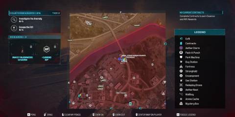 Screenshot showcasing where to find the Rift Portal to complete Countermeasures in MWZombies