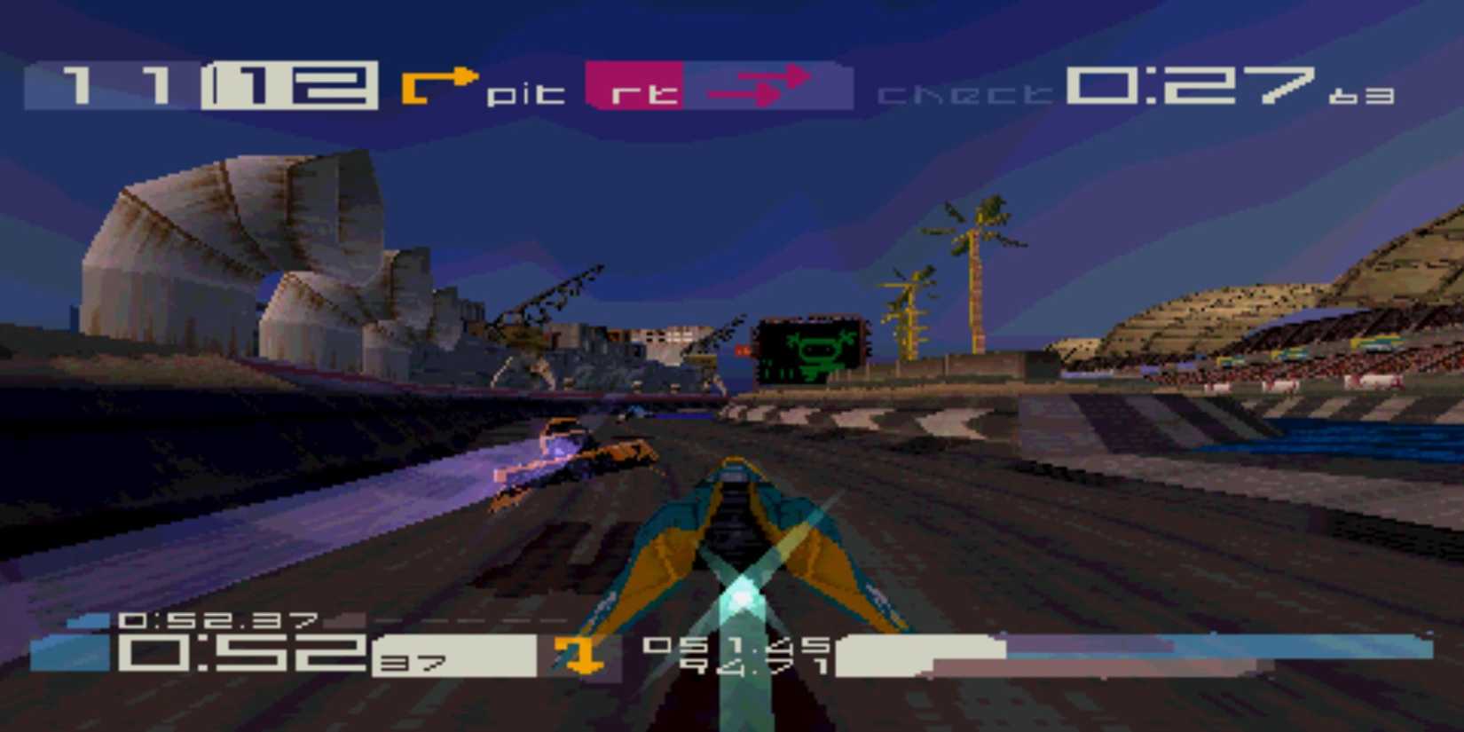 Wipeout 3 gameplay on the PS3.