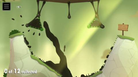 Image of all the goo being released in the Juicer level in World of Goo 2