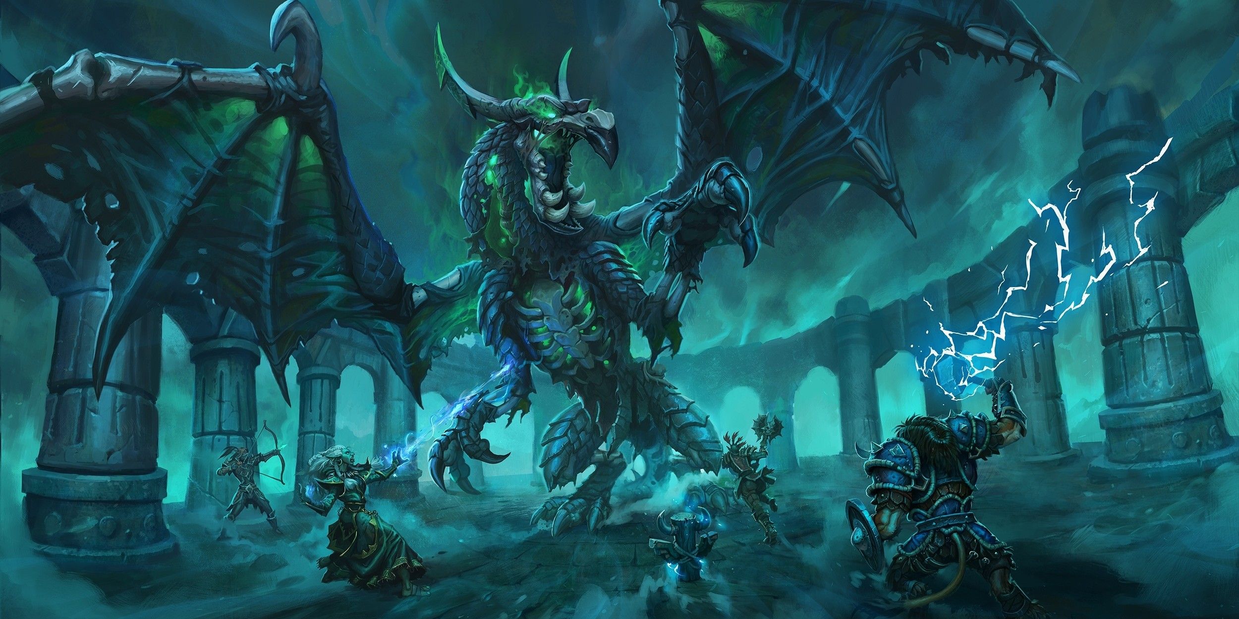 world of warcraft Exile's reach undead dragon