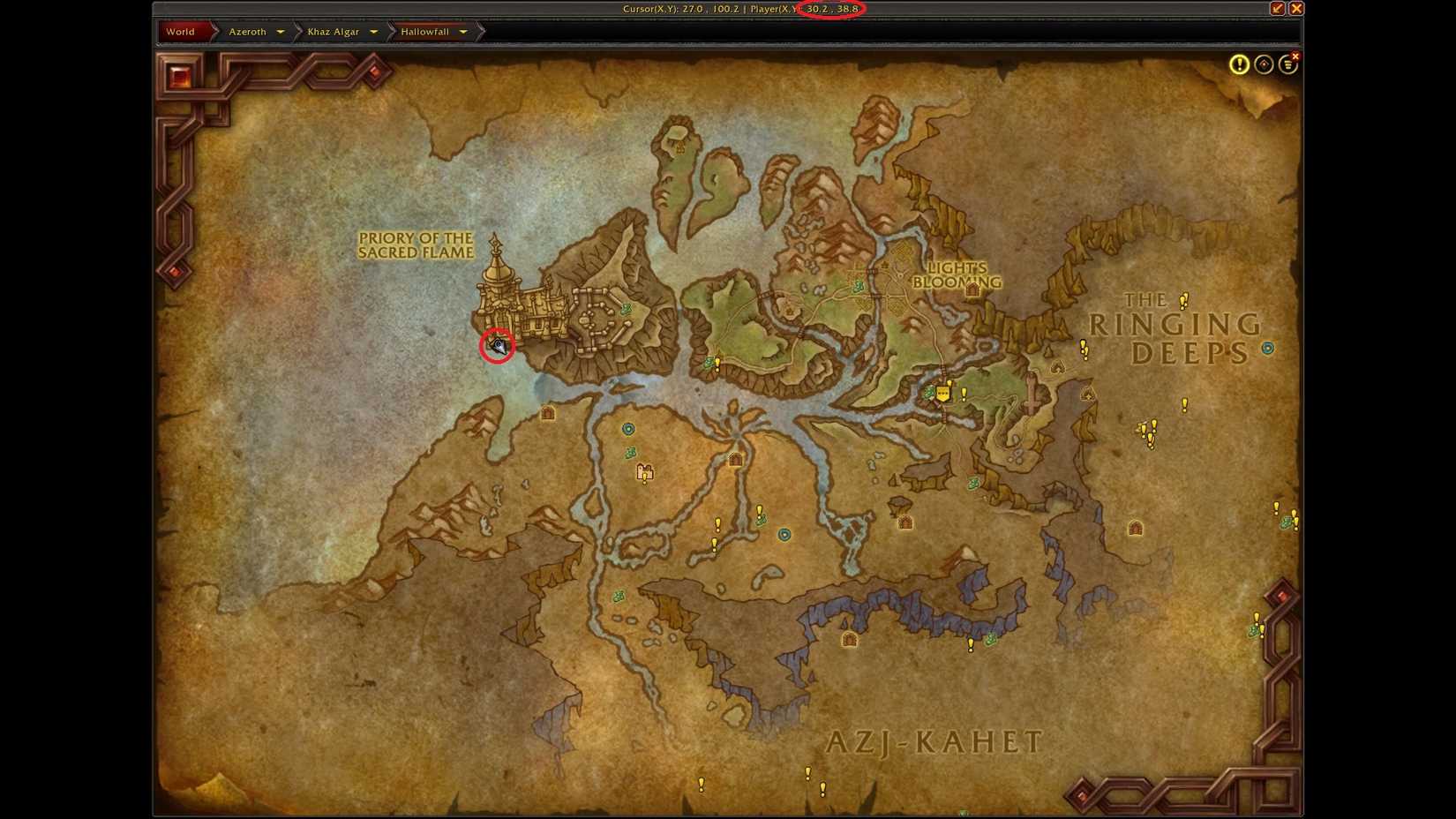 world of warcraft - the war within location of ararthor courier satchel