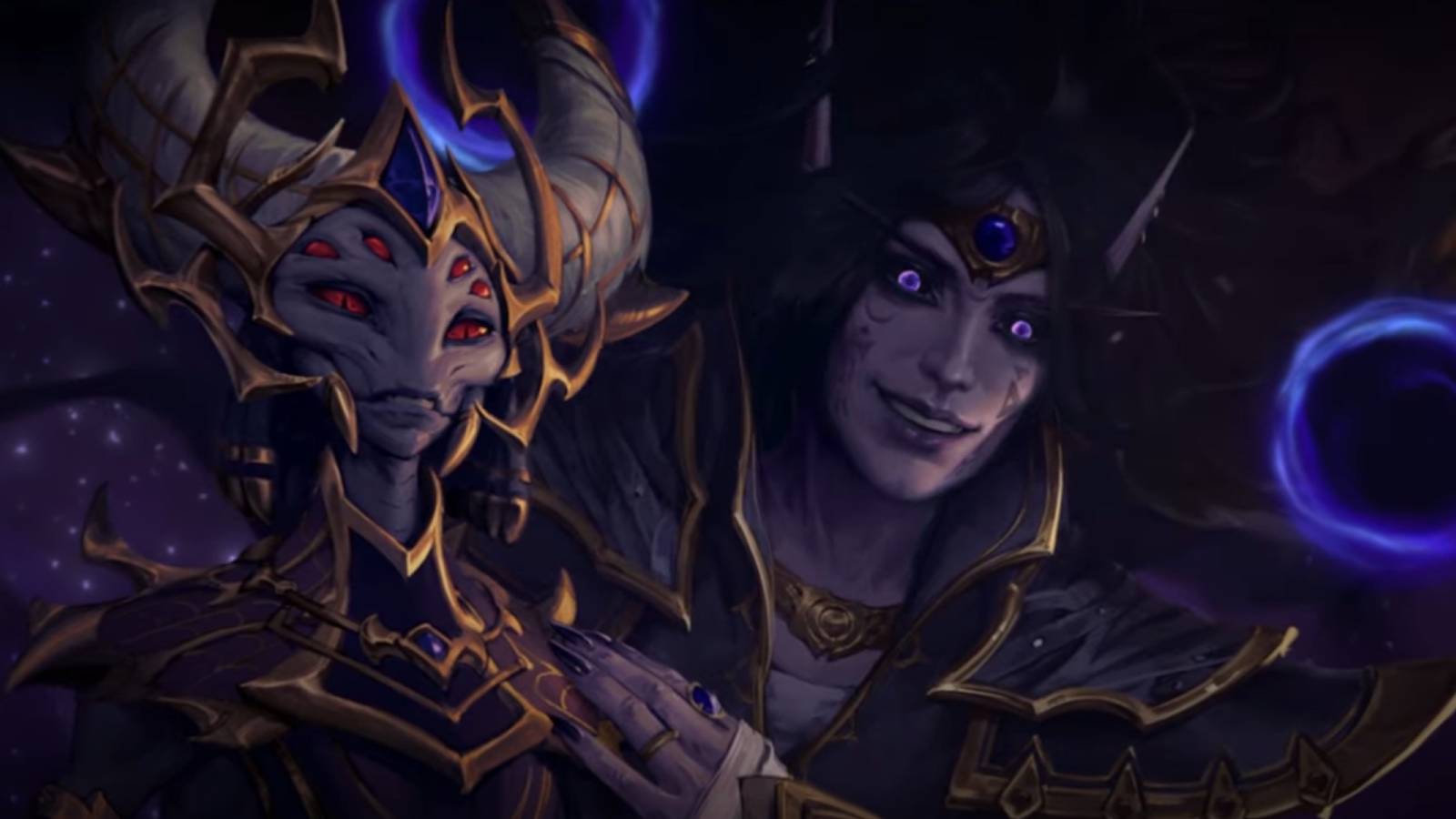young queen ansurek and xal'atath from wow tww threads of destiny