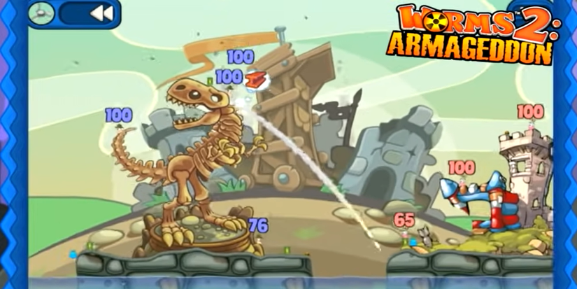 Worms 2 Armageddon - Missiles Firing To Enemy Team