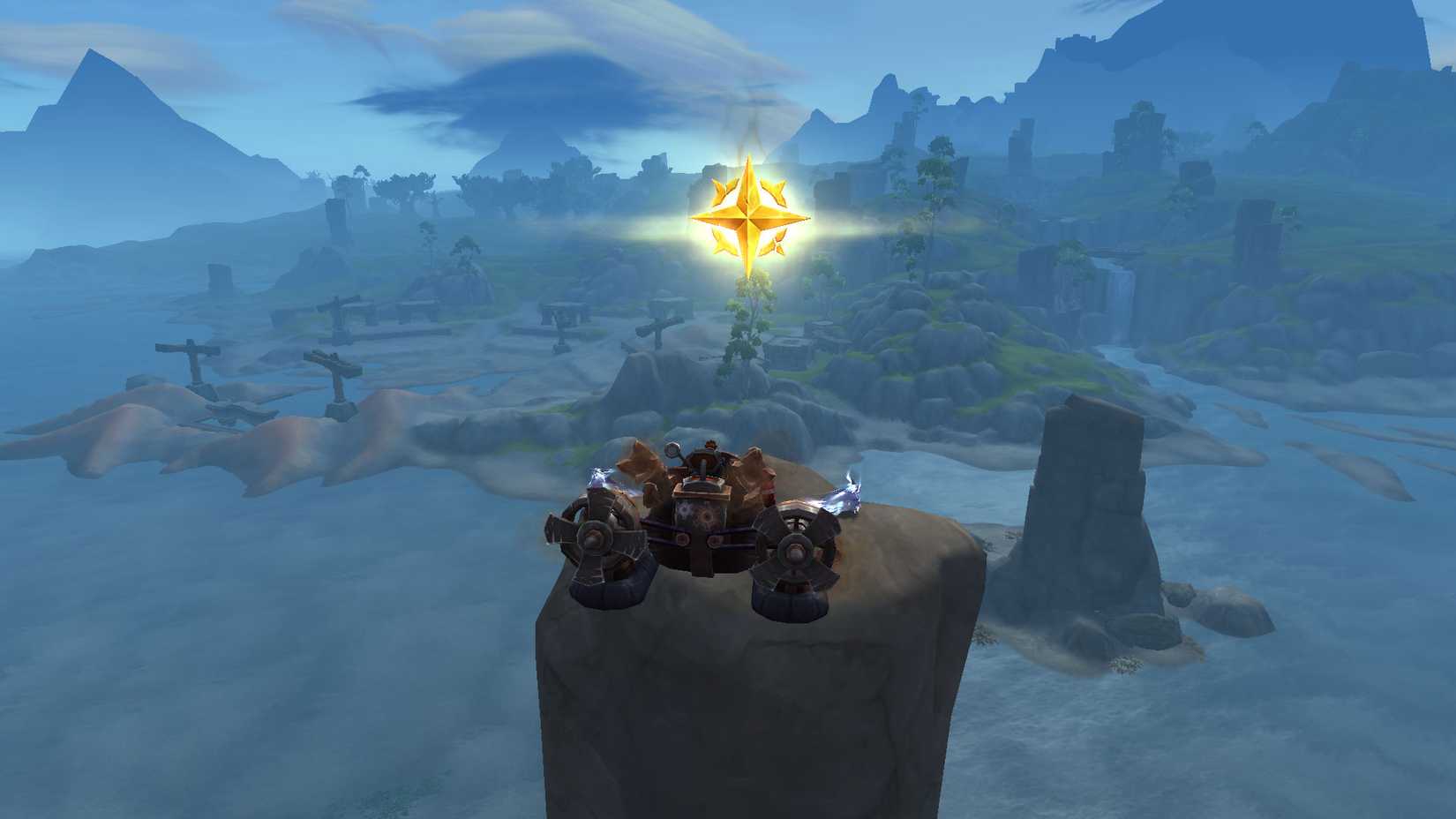 wow the war within skyriding glyph on rock in isle of dorn