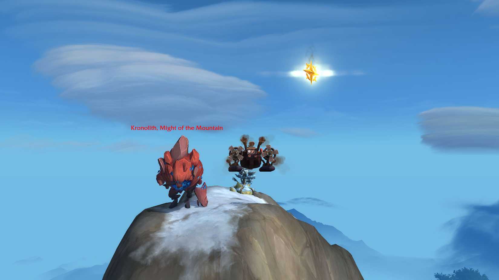 wow the war within skyriding glyph on top of mountain