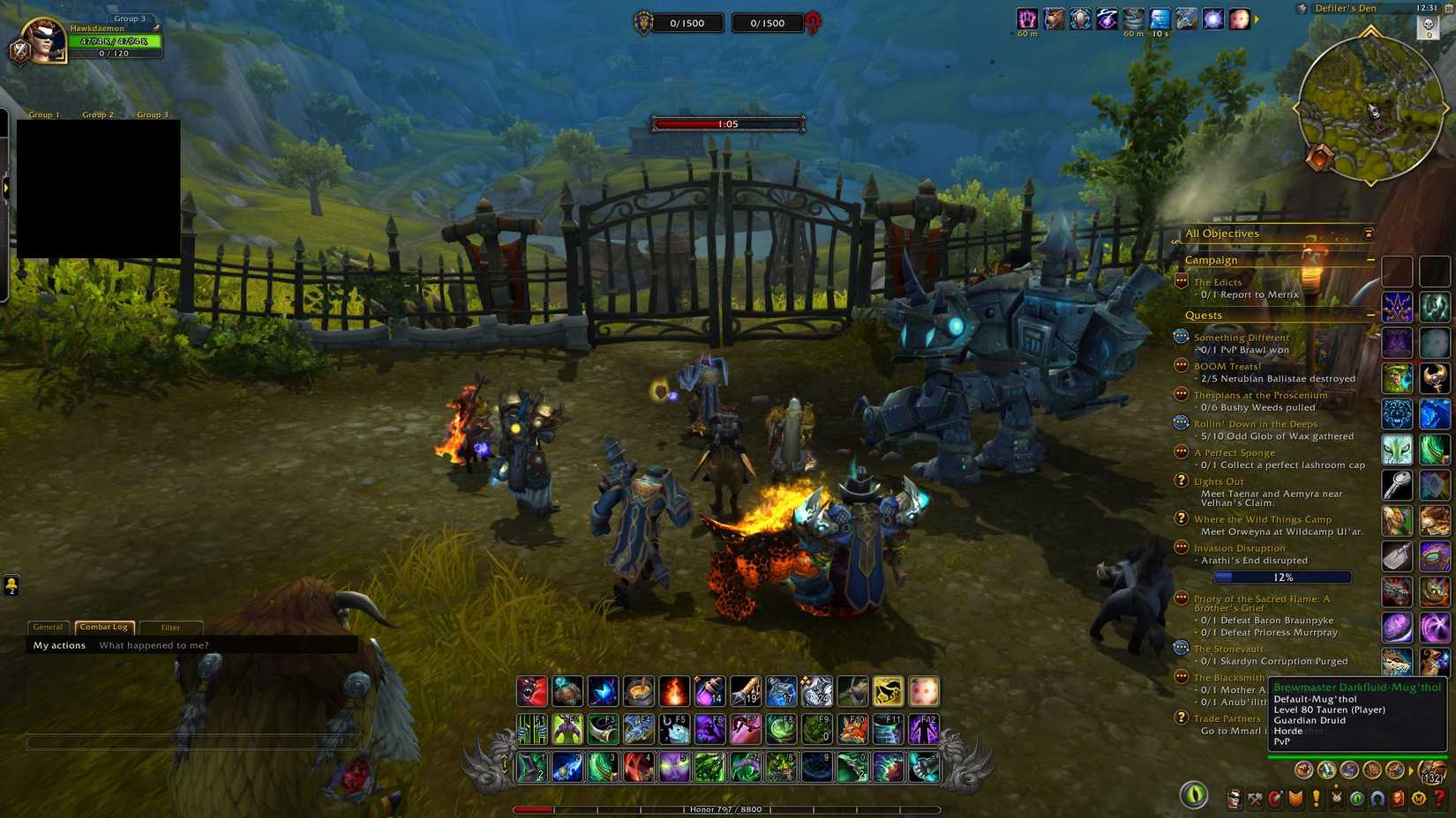 wow the war within player in a battleground