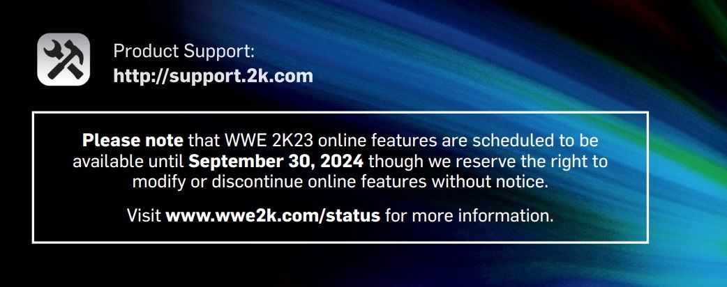 wwe 2k23 online servers shut down