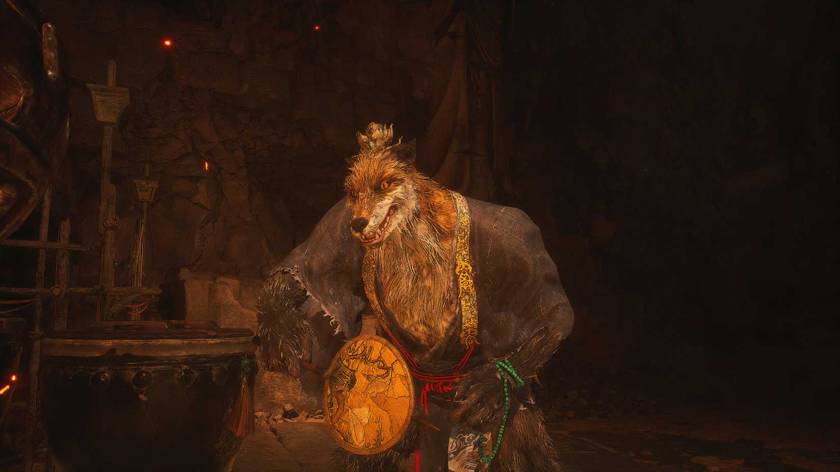 Xu Dog in Crouching Tiger Temple Celler in Black Myth Wukong