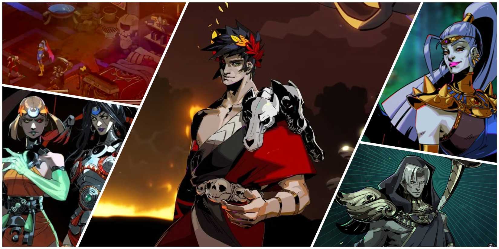 Zagreus, Megaera and Thanatos in Hades and Melinoe and Nemesis in Hades 2
