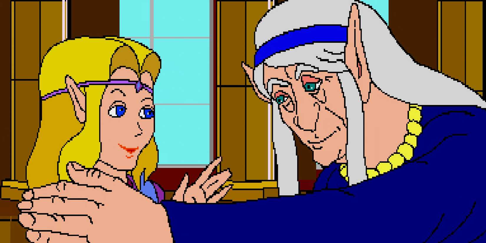 Cutscene from Zelda The Wand Of Gamelon