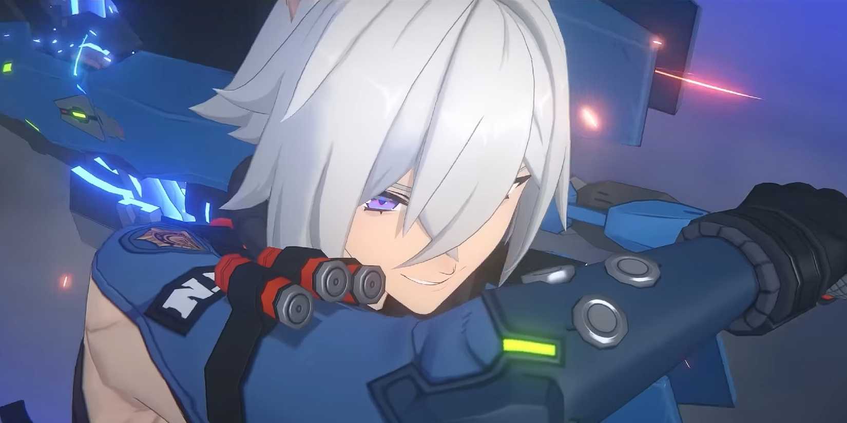 A screenshot from Zenless Zone Zero's Version 1.1 teaser showing new character Seth.