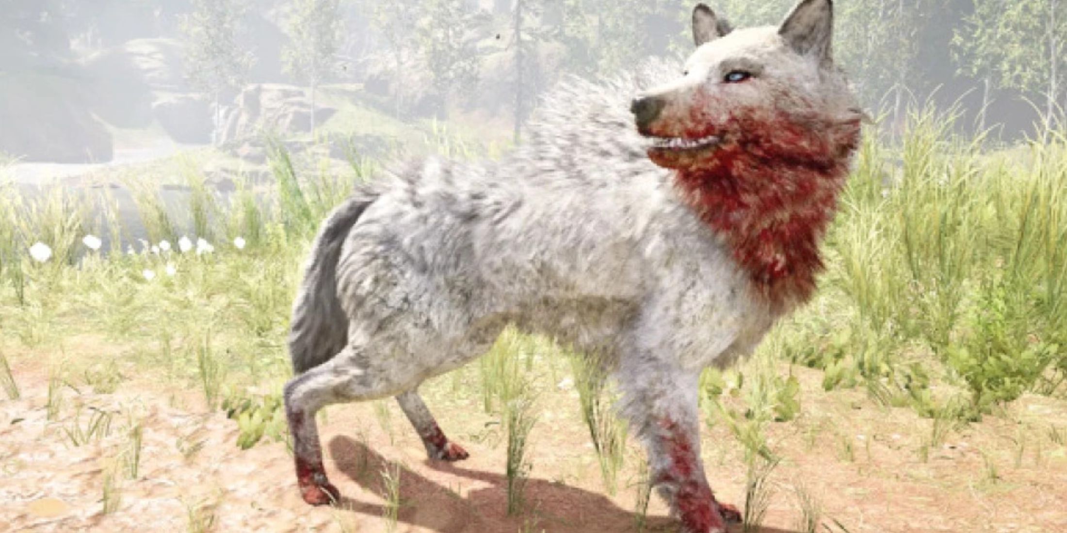 An image of the Snowblood Wolf from Far Cry Primal