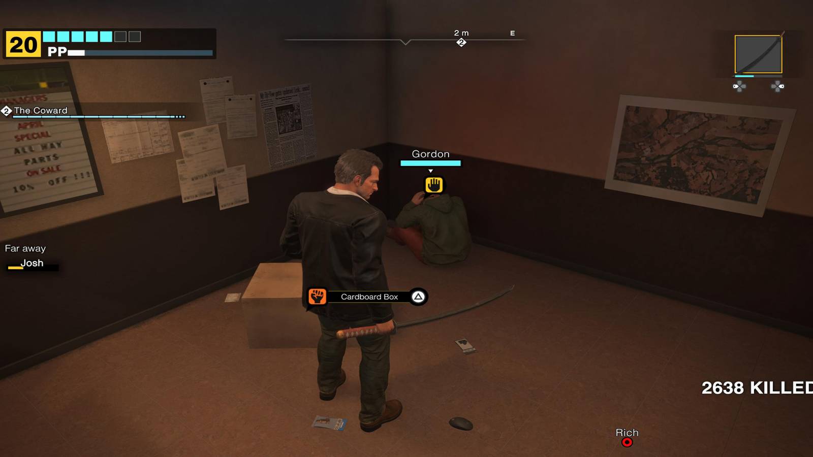 Frank Standing Over The Coward