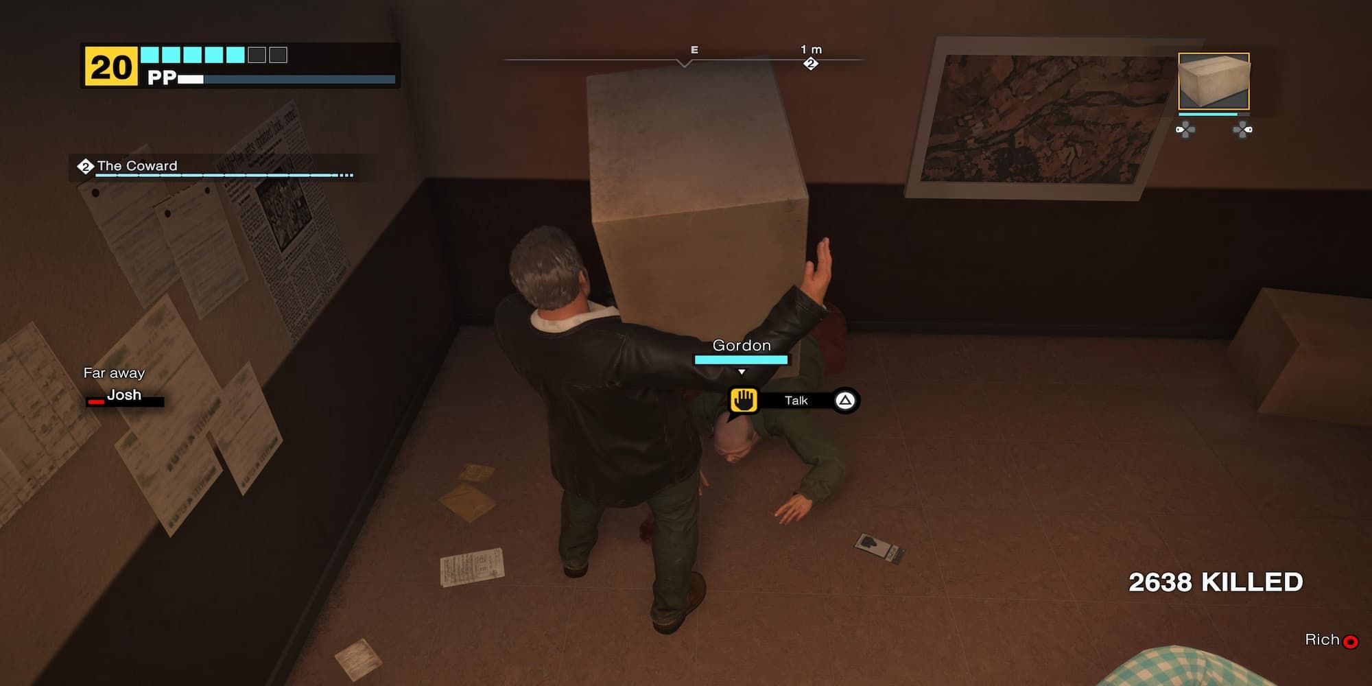 Frank Hitting Gordon With A Cardboard Box 