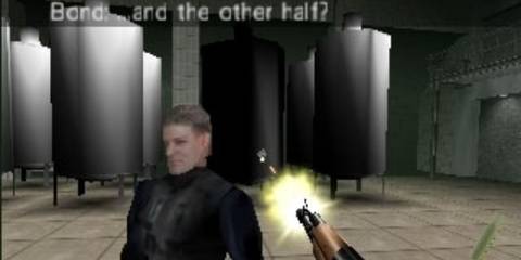 A screenshot from the Nintendo 64 game GoldenEye 007
