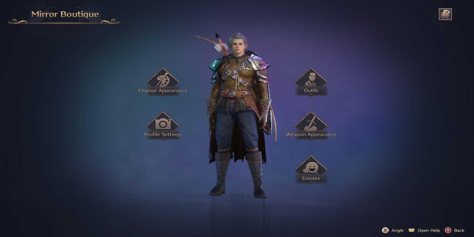 The Main Mirror Boutique Menu 