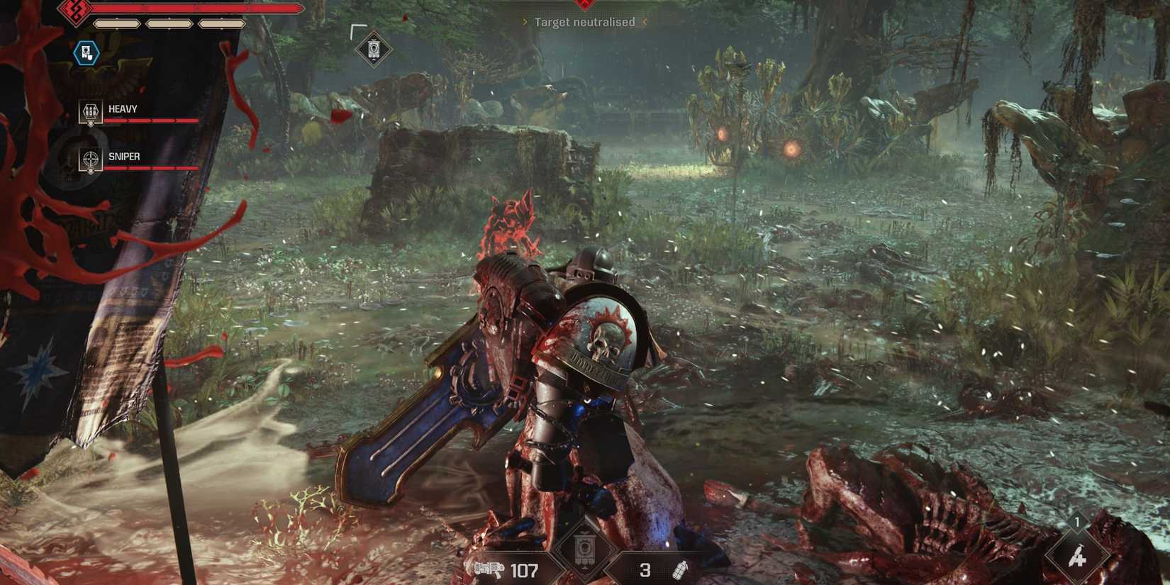 bulwark with a chapter banner raised