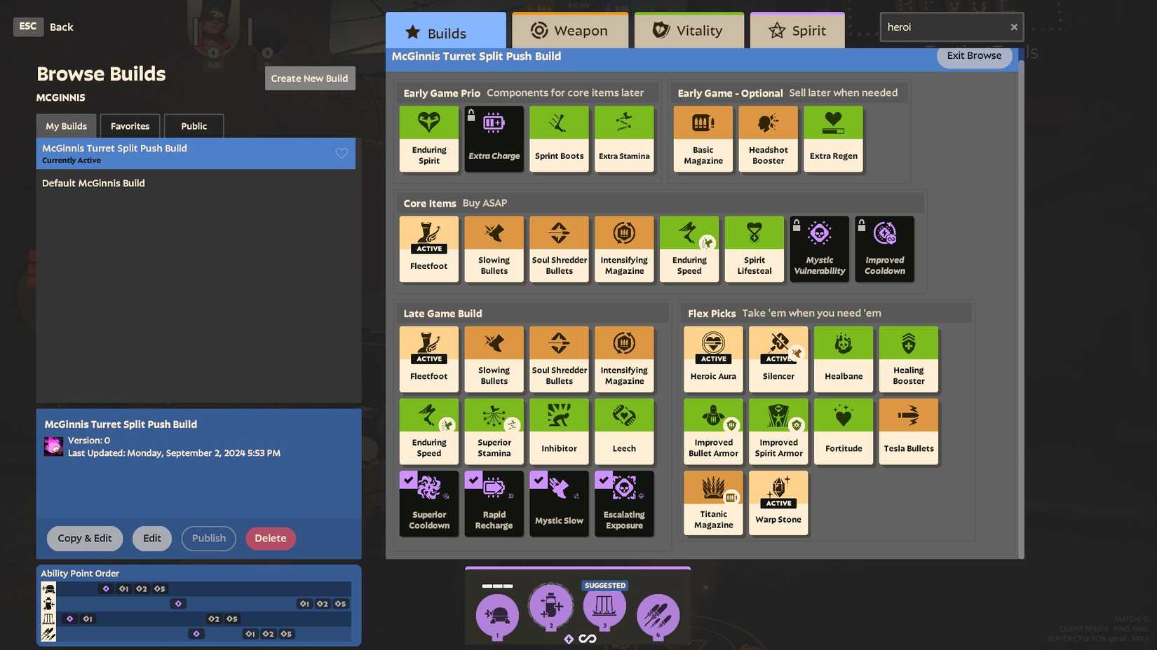 Split pusher build for McGinnis in Deadlock