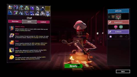 Chef in Risk of Rain 2's selection screen