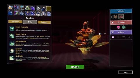 The Seeker in ROR 2's character select screen