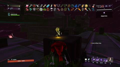 An Artifact Key in Bulwark's Ambry in Risk of Rain 2