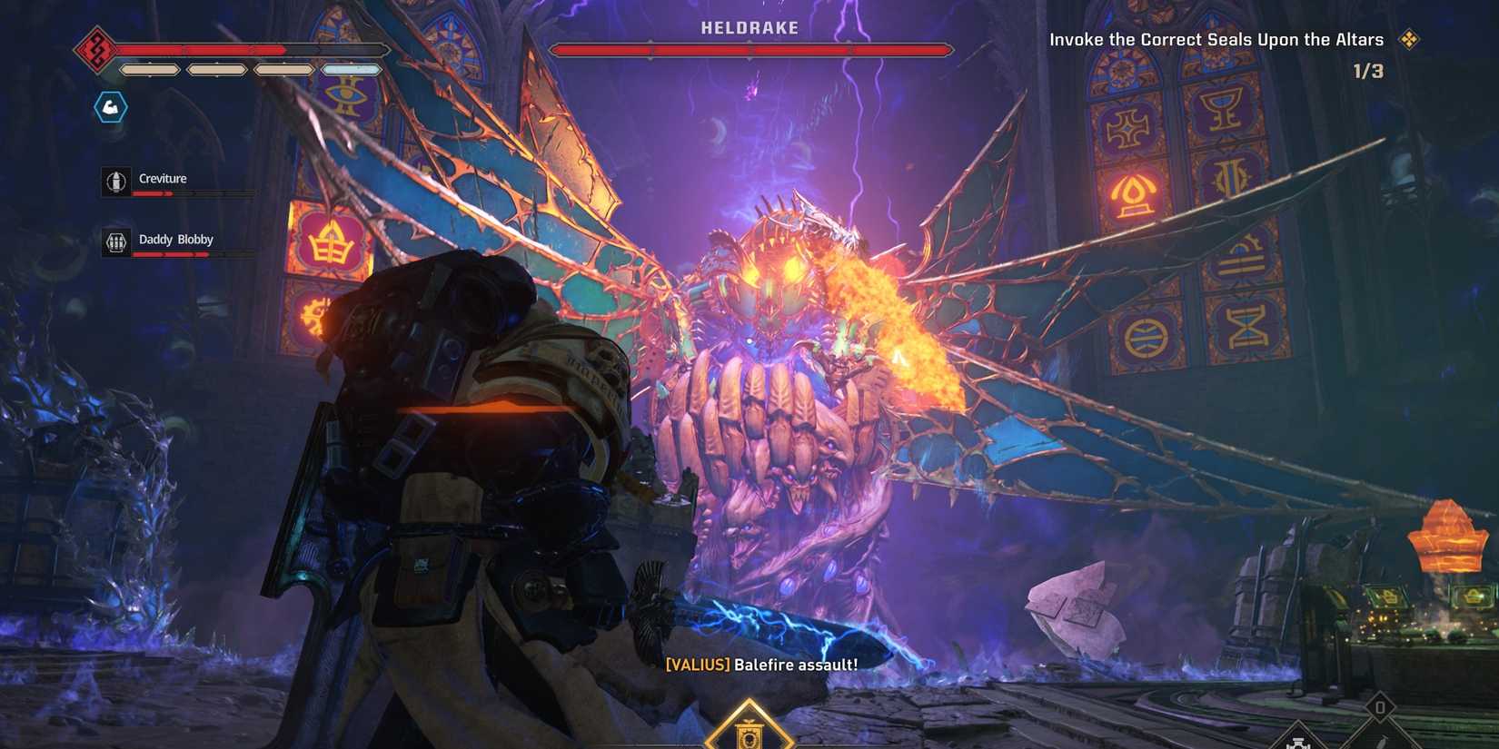 ultramarine faces down a heldrake