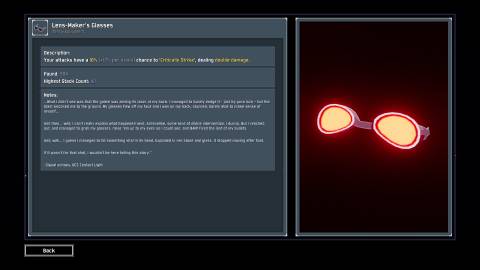 Lens-maker's Glasses in Risk of Rain 2's logbook