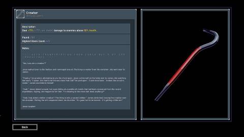 Logbook entry for the Crowbar in ROR 2