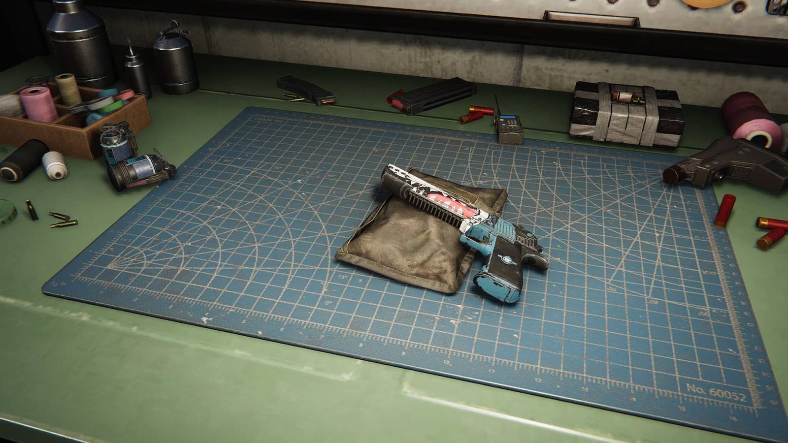 The DE. 50 Jaws on a crafting table in Once Human