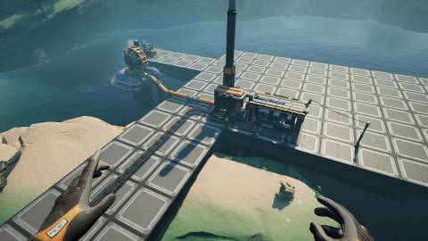 Layout for a single coal generator in Satisfactory