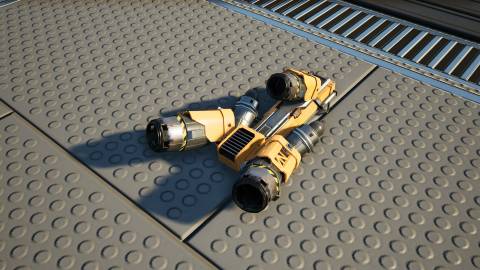 A jetpack lying on the floor in Satisfactory