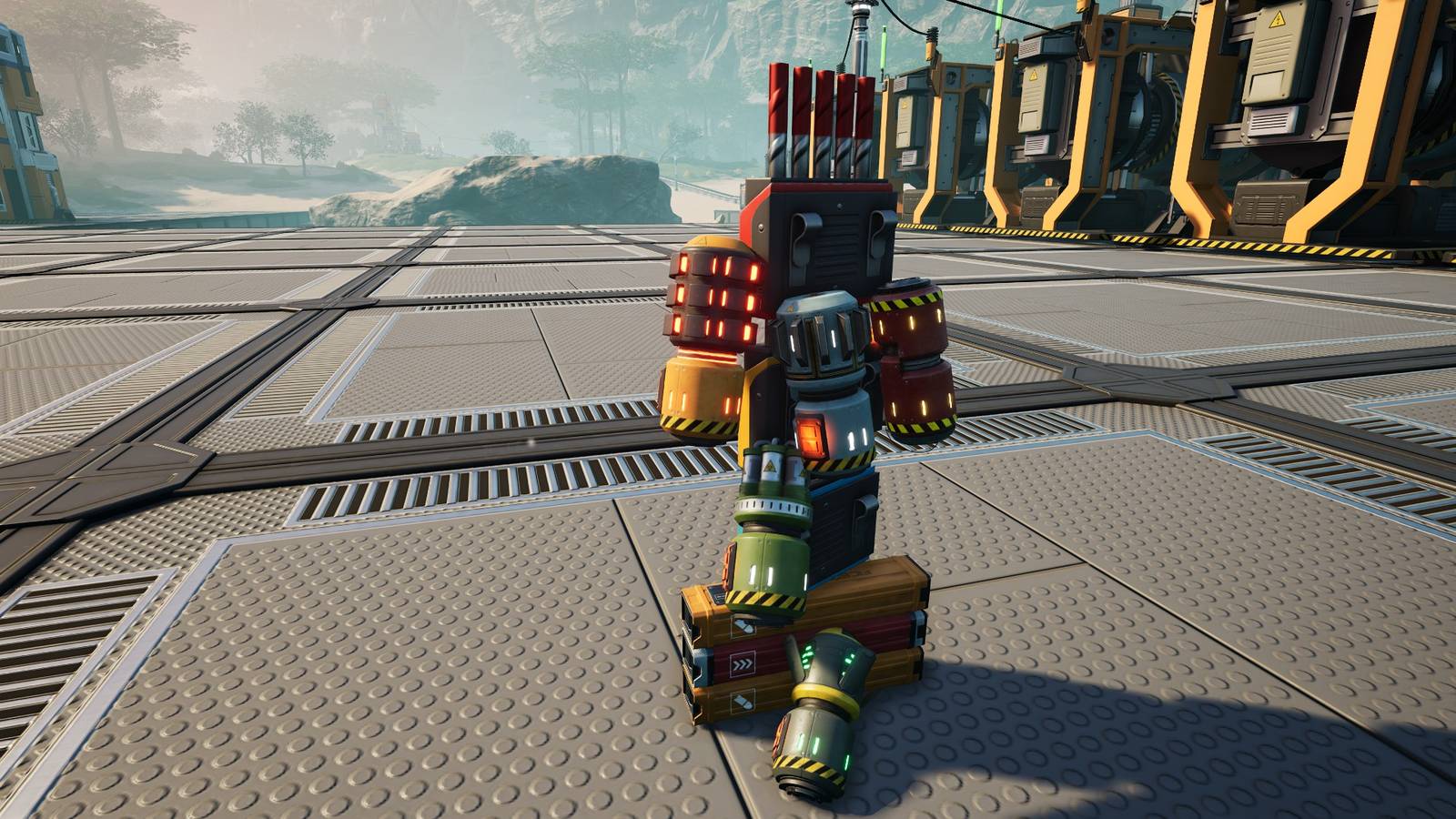 A pile of ammunition in Satisfactory