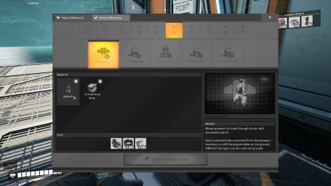 Jetpack unlock from the HUB Terminal in Satisfactory
