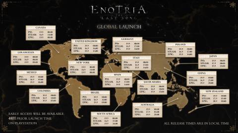 Enotria Release time and date