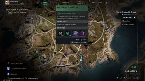 Starting location of the Materials Matter quest in Once Human