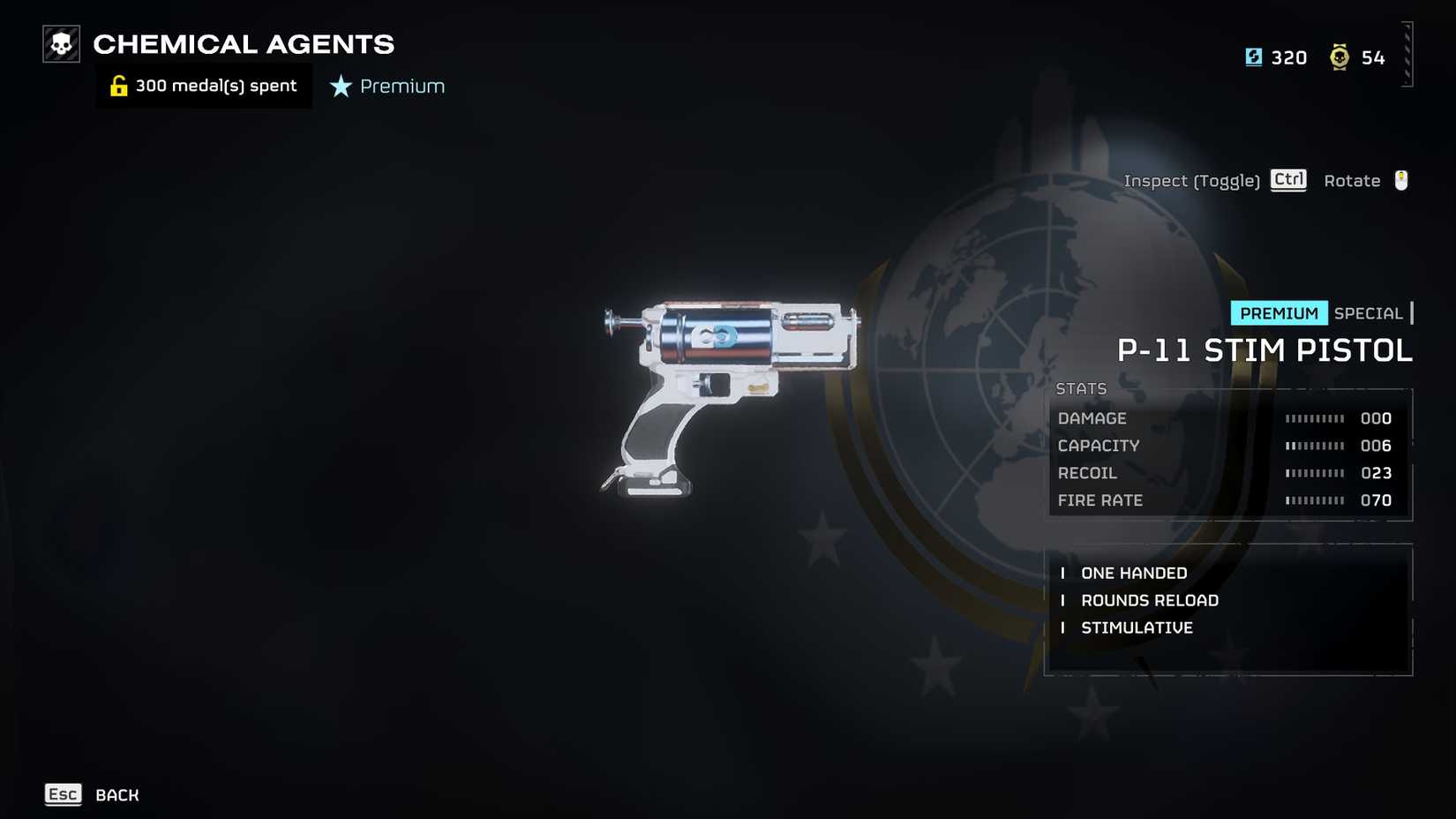 The P-11 Stim Pistol in Helldivers 2