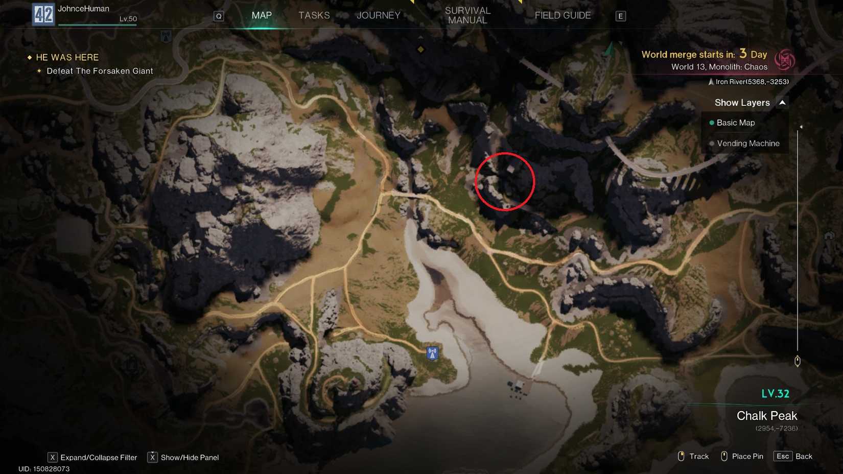 Silo EX1 map location in Once Human