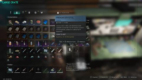 Stored Iridium Crystals in Once Human