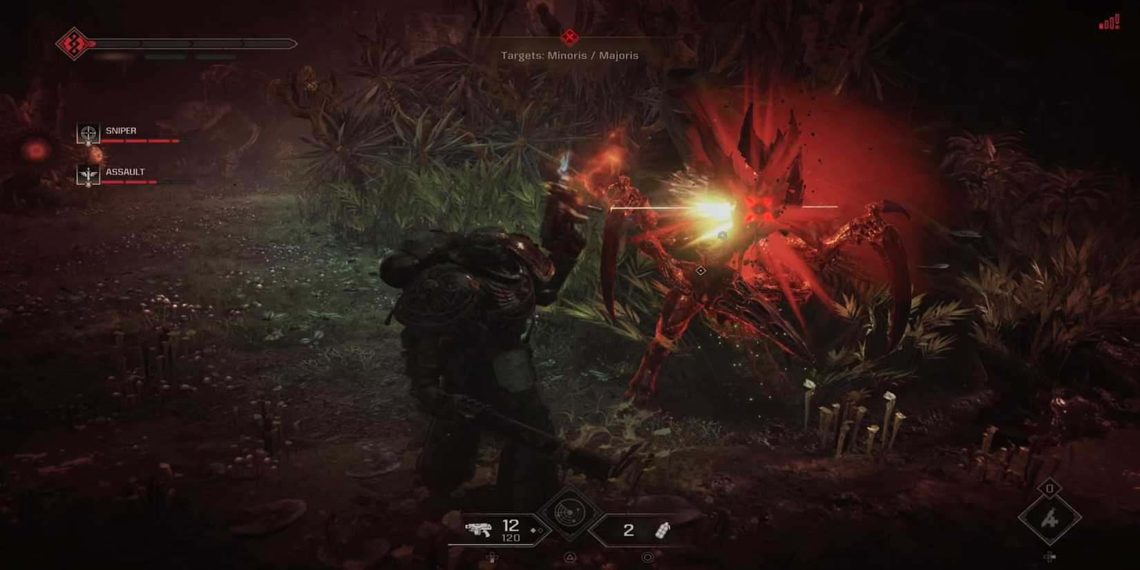 A Space Marine Landing A Gun Strike 