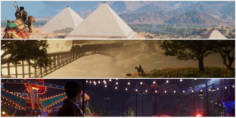 Best Open-World Game Landmarks- Assassins Creed Origins Red Dead Redemption 2 Marvel's Spider-Man 2
