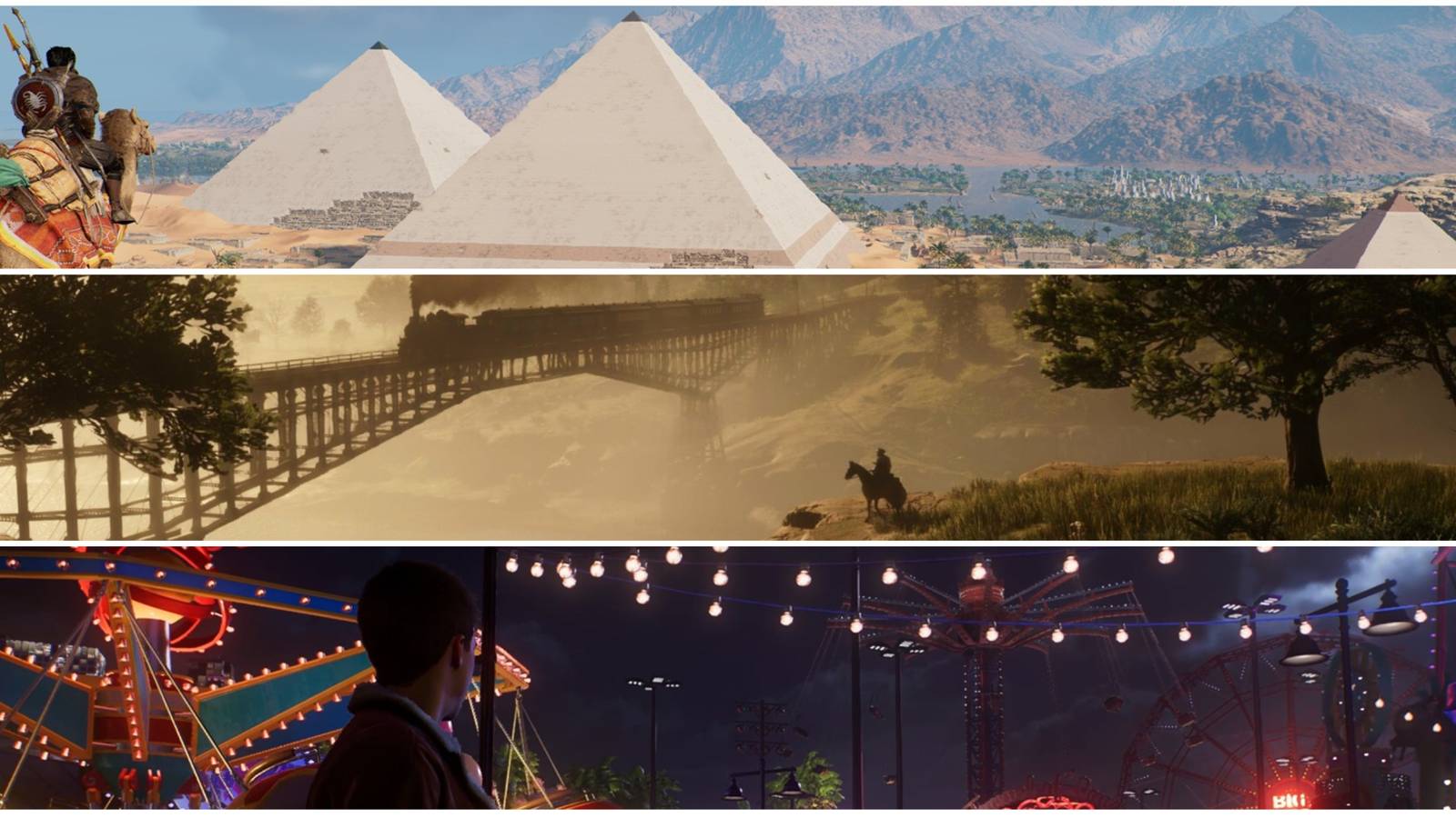 Best Open-World Game Landmarks- Assassins Creed Origins Red Dead Redemption 2 Marvel's Spider-Man 2