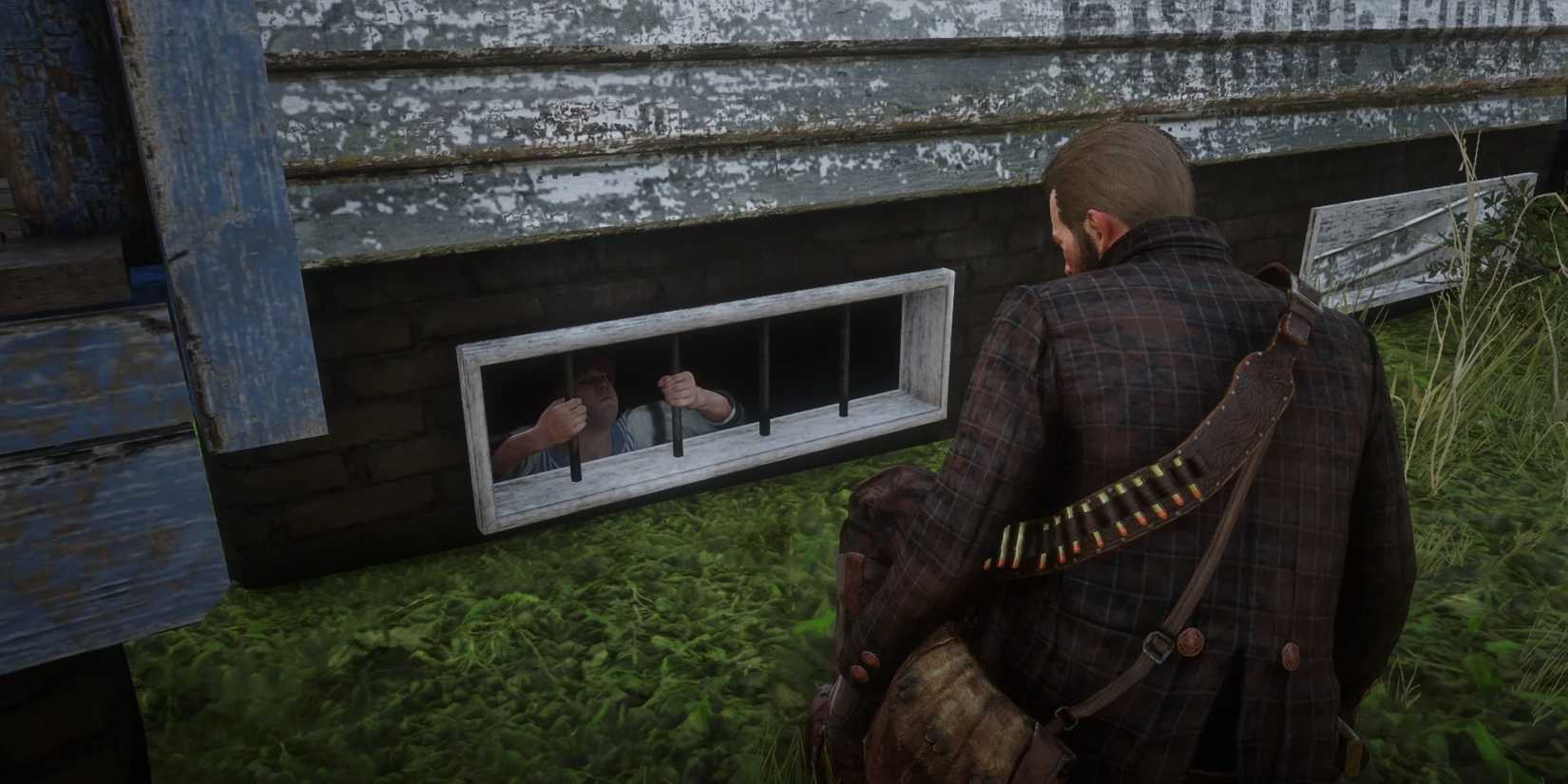 A Chained Boy In The Basement Of The Rhodes' Gunsmith in Red Dead Redemption 2