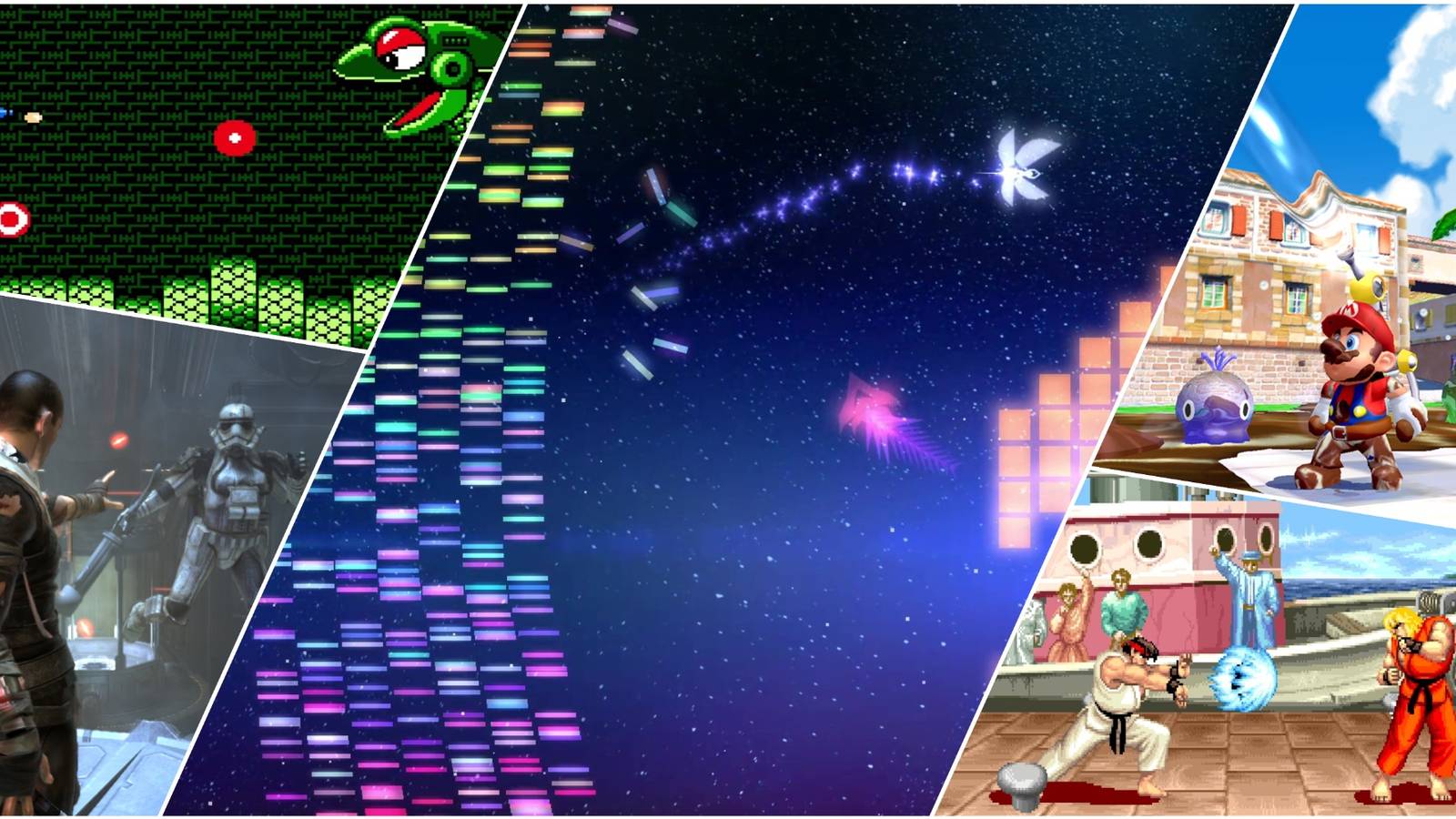 A Collage Showing Screenshots Fro A Variety Of Titles In Retro COmpilations-2