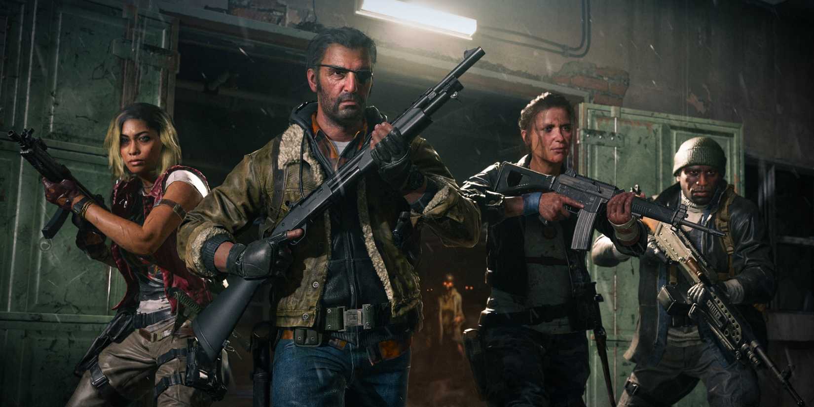 A Selection Of Military Characters Emerge From A Doorway In Black Ops 6